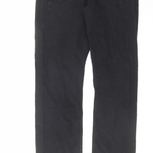 Denim & Co. Mens Black Cotton Straight Jeans Size 30 in L30 in Regular Zip