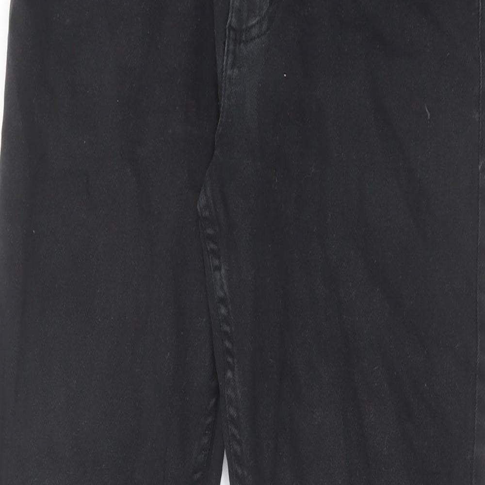Denim & Co. Mens Black Cotton Straight Jeans Size 30 in L30 in Regular Zip