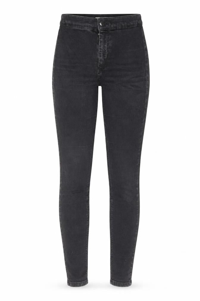 Topshop Womens Black Cotton Skinny Jeans Size 26 in L30 in Regular Zip