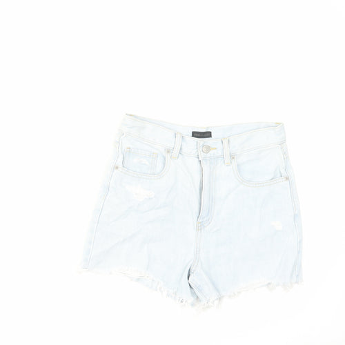Uniqlo Womens Blue Cotton Cut-Off Shorts Size 24 in L3 in Regular Zip