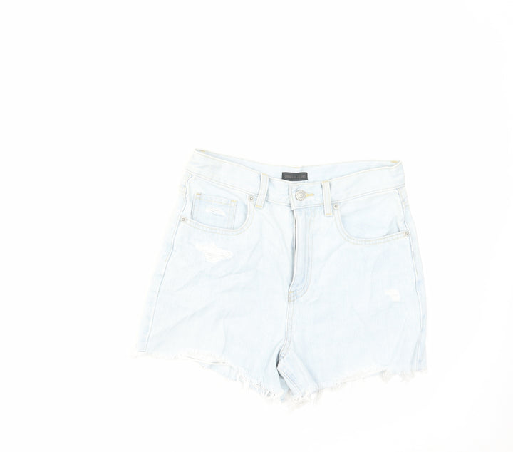 Uniqlo Womens Blue Cotton Cut-Off Shorts Size 24 in L3 in Regular Zip