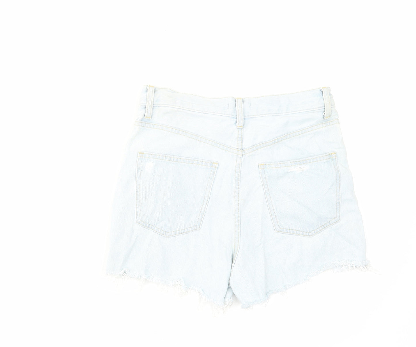 Uniqlo Womens Blue Cotton Cut-Off Shorts Size 24 in L3 in Regular Zip