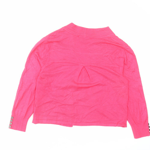 Wallis Womens Pink V-Neck Viscose Cardigan Jumper Size S