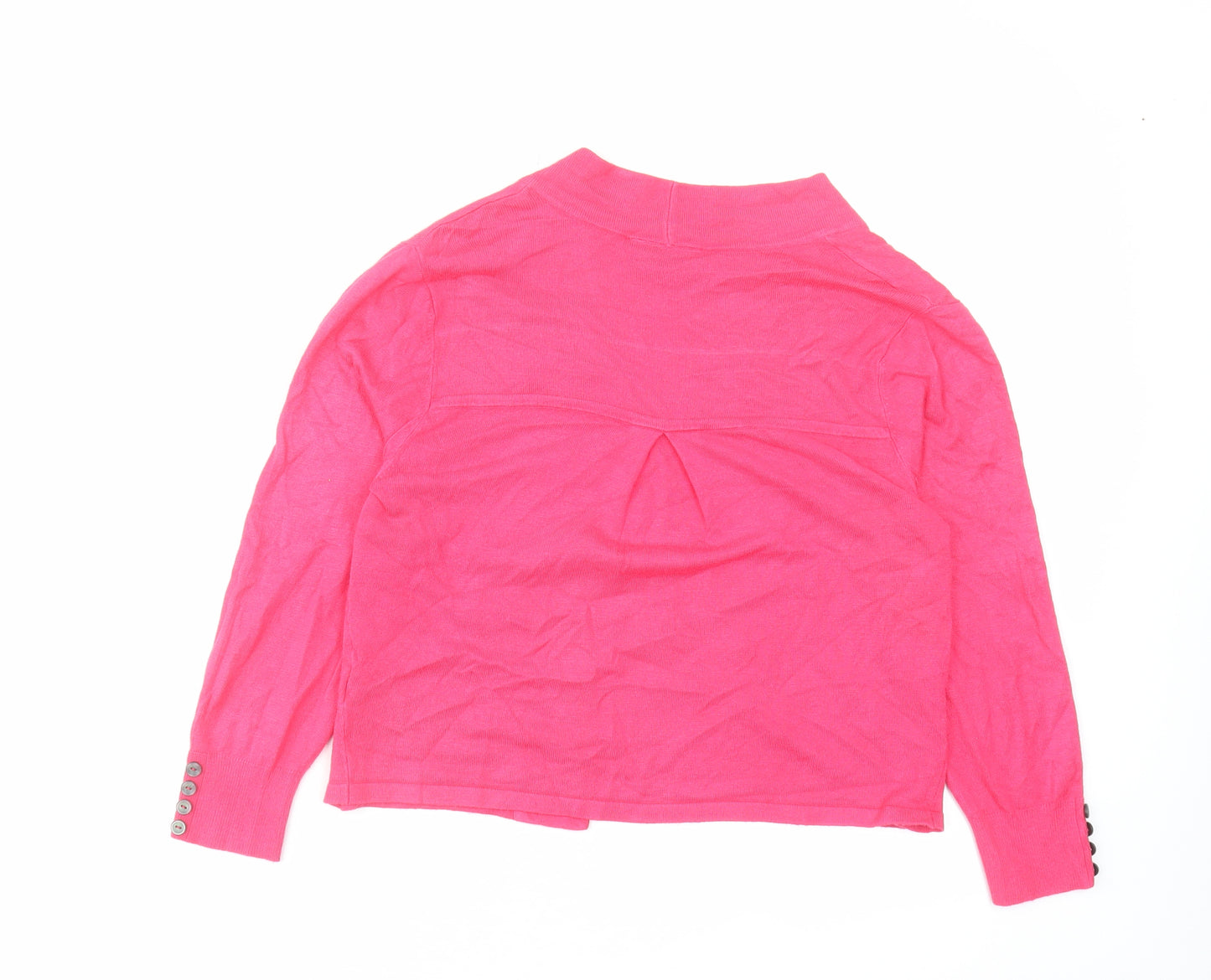 Wallis Womens Pink V-Neck Viscose Cardigan Jumper Size S