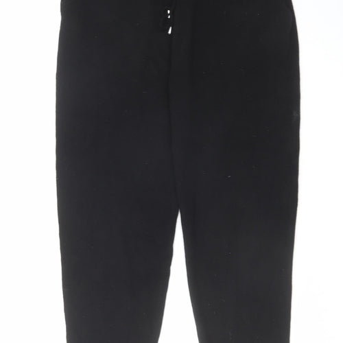 Autograph Womens Black Cashmere Jogger Trousers Size M L28 in Regular Drawstring