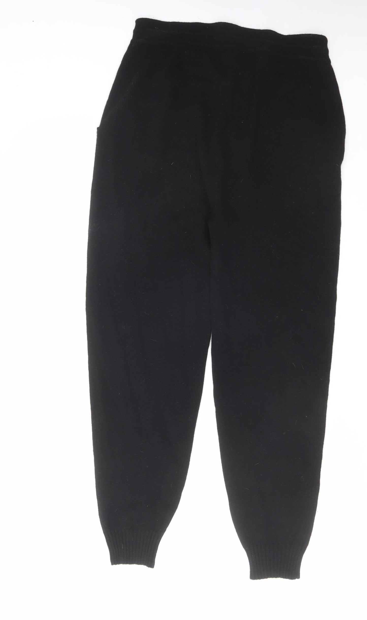 Autograph Womens Black Cashmere Jogger Trousers Size M L28 in Regular Drawstring