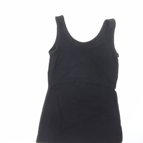 Boob Womens Black Cotton Basic Tank Size S Round Neck