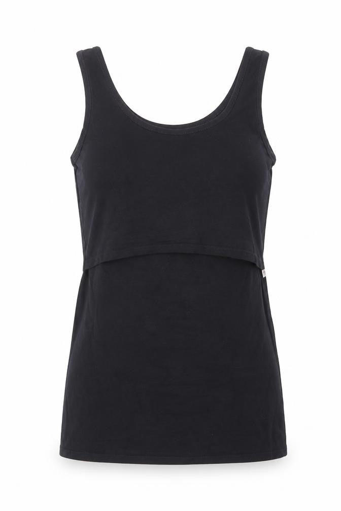 Boob Womens Black Cotton Basic Tank Size S Round Neck