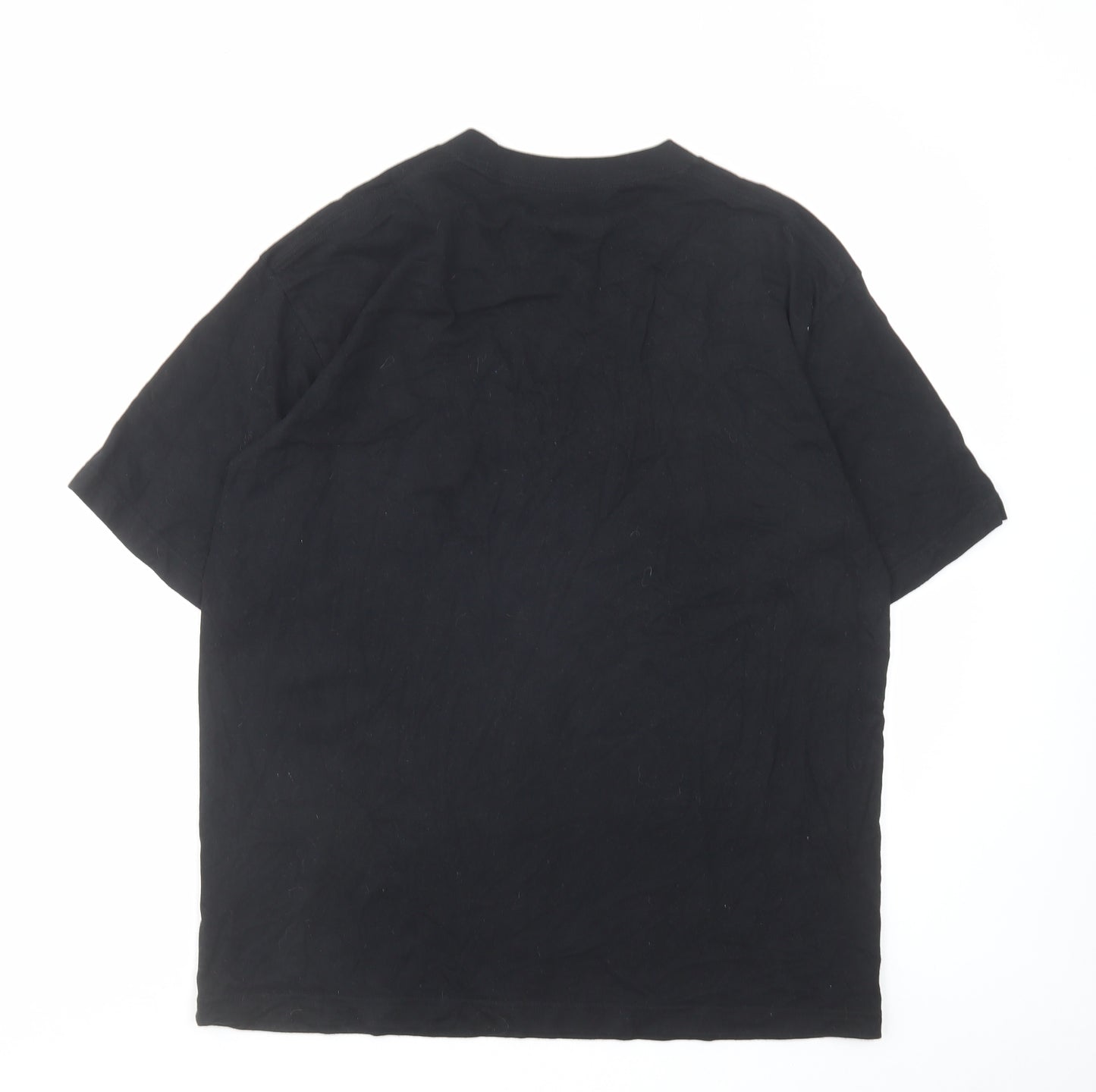 Uniqlo Womens Black Cotton Basic T-Shirt Size S Round Neck - Billie Eilish