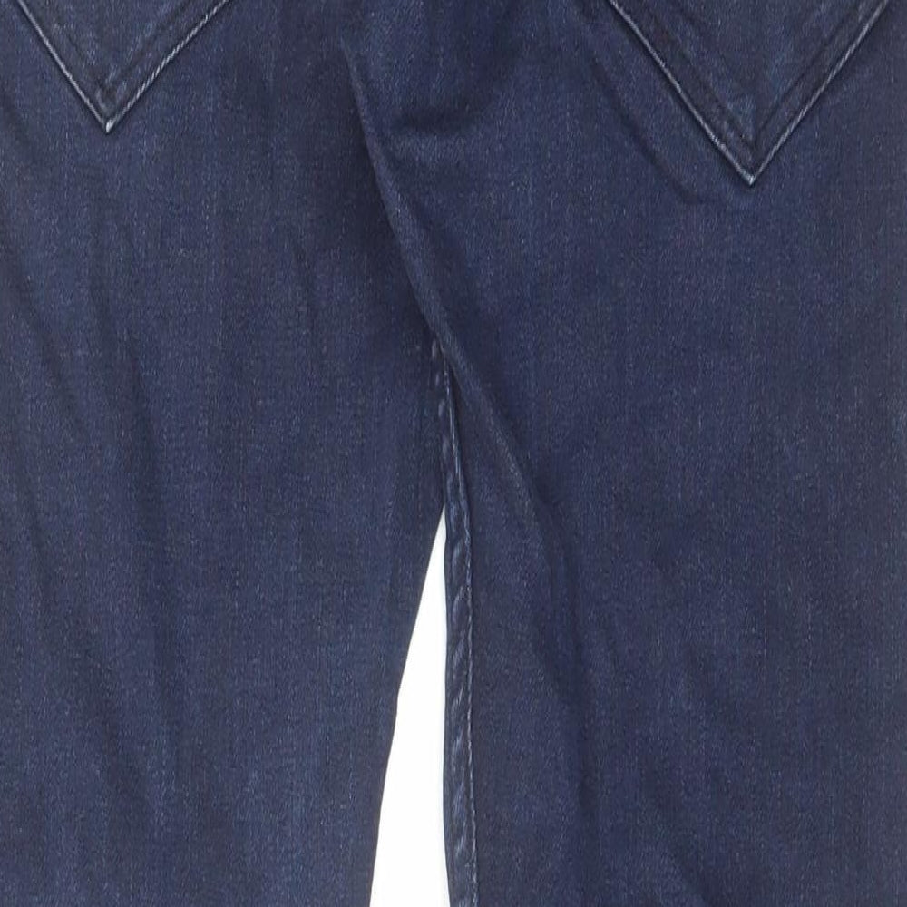 H&M Boys Blue Cotton Straight Jeans Size 15-16 Years Regular Zip - Distressed look