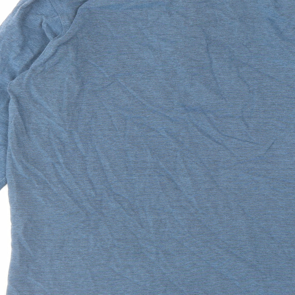 JACK & JONES Mens Blue Cotton Polo Size M Collared Button