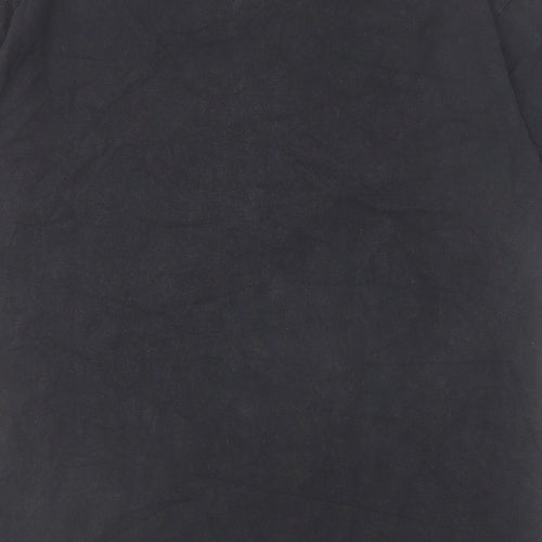 Joligolf Mens Black Cotton T-Shirt Size L Crew Neck