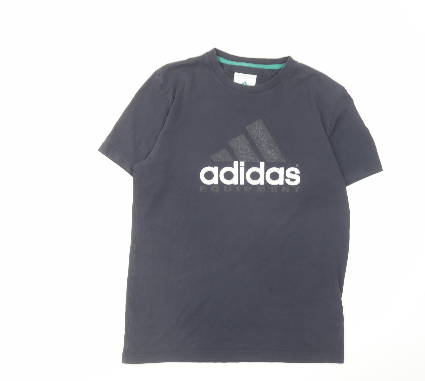 adidas Mens Blue Cotton T-Shirt Size S Crew Neck