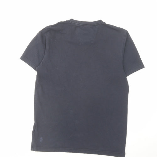 adidas Mens Blue Cotton T-Shirt Size S Crew Neck