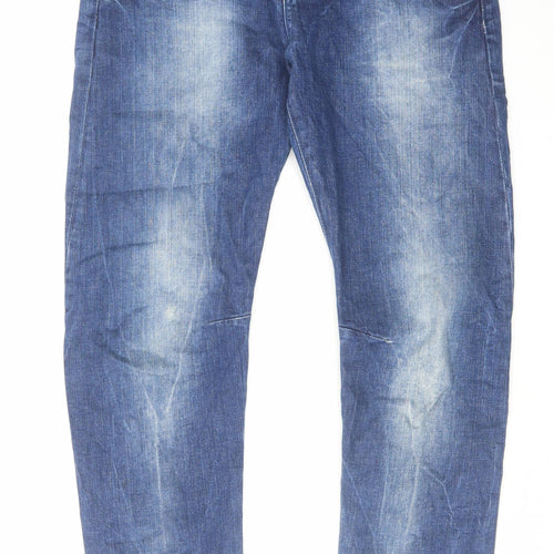 Maison Scotch Mens Blue Cotton Straight Jeans Size 29 in L32 in Regular Zip