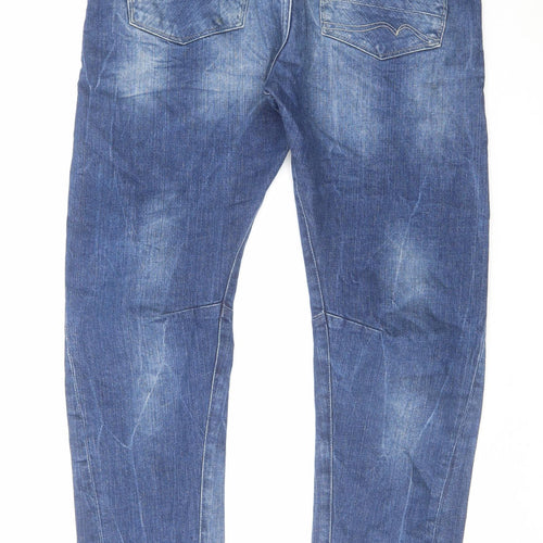 Maison Scotch Mens Blue Cotton Straight Jeans Size 29 in L32 in Regular Zip