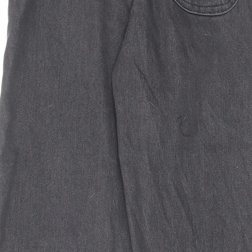 H&M Boys Grey Cotton Straight Jeans Size 14-15 Years Regular Drawstring