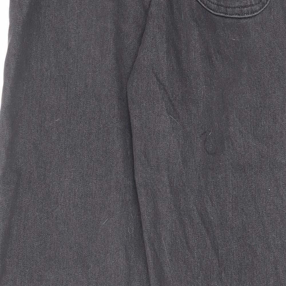 H&M Boys Grey Cotton Straight Jeans Size 14-15 Years Regular Drawstring