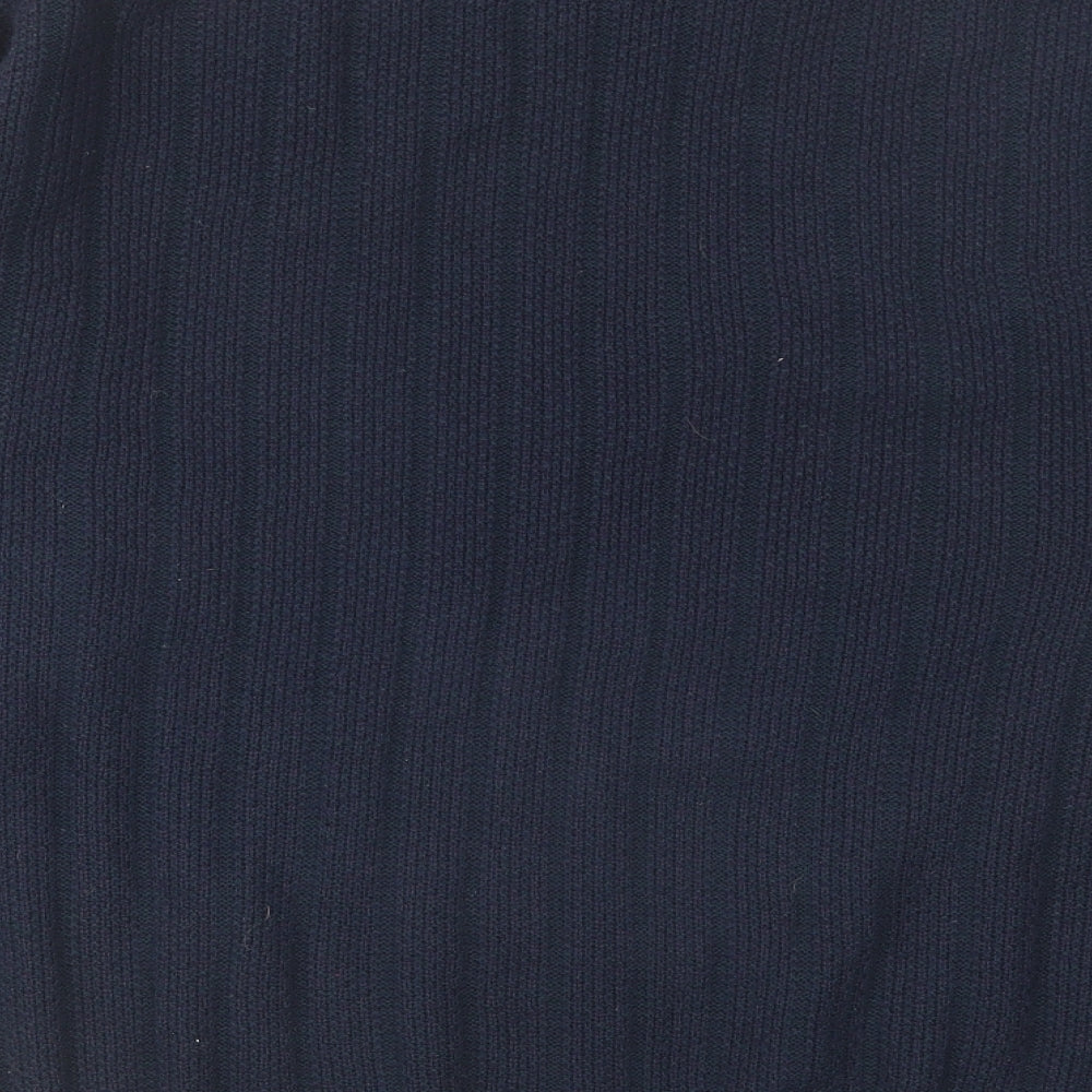 Savatini Mens Blue Round Neck Acrylic Pullover Jumper Size L Long Sleeve