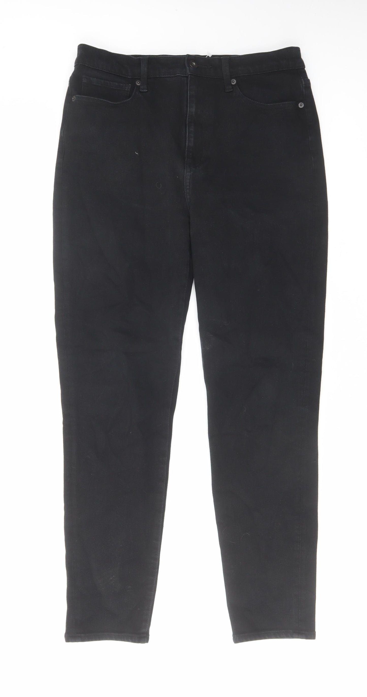 Uniqlo Womens Black Cotton Skinny Jeans Size 29 in L28 in Regular Zip