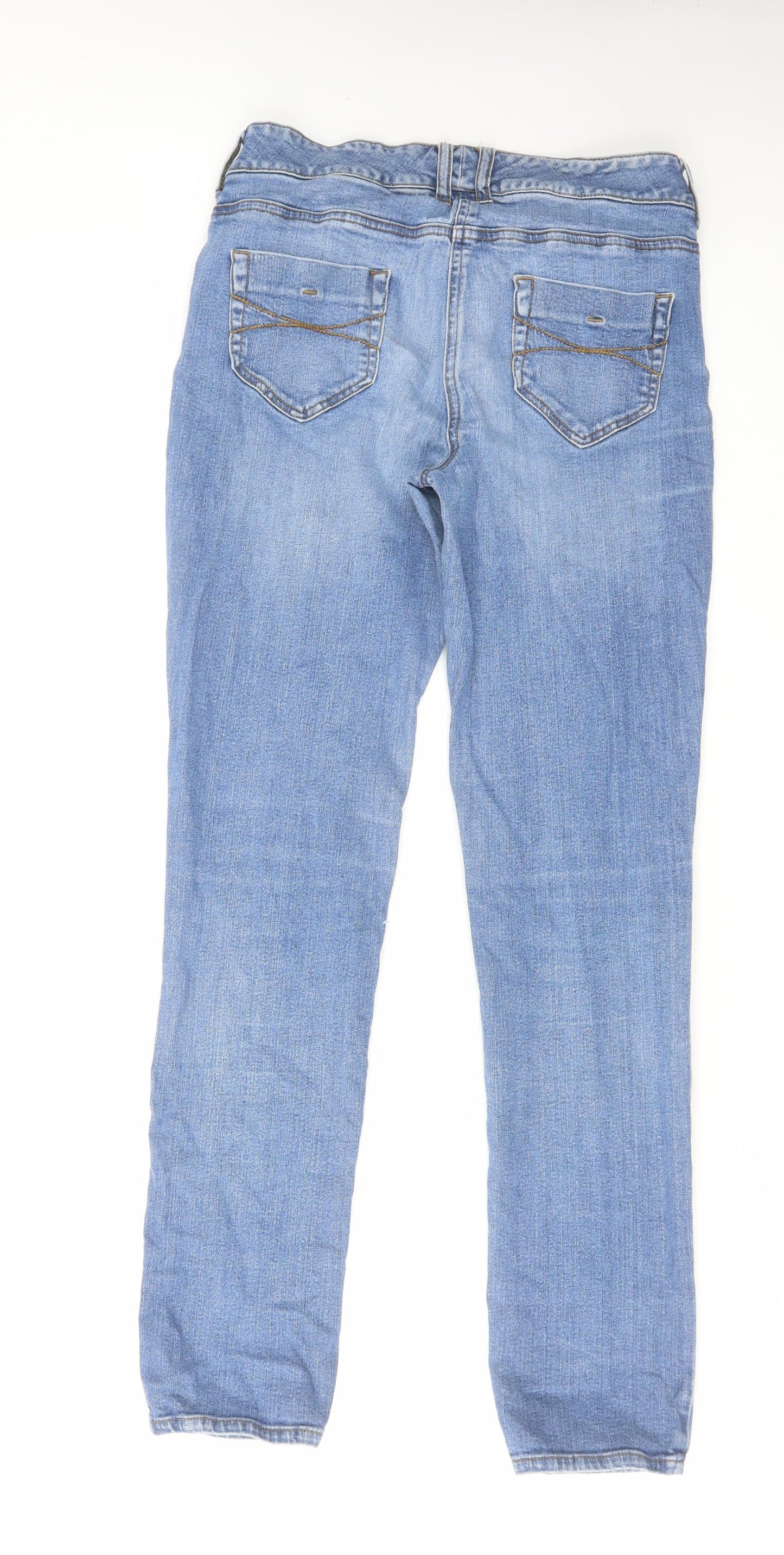 South Womens Blue Cotton Skinny Jeans Size 8 L29 in Regular Zip