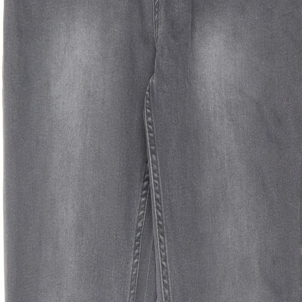 NEXT Boys Grey Cotton Straight Jeans Size 15 Years Regular Zip