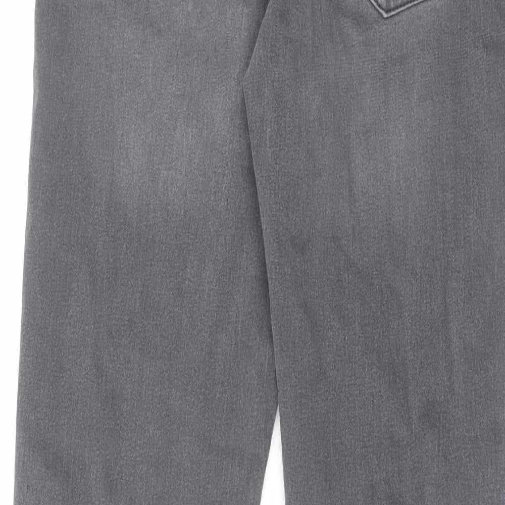 NEXT Boys Grey Cotton Straight Jeans Size 15 Years Regular Zip