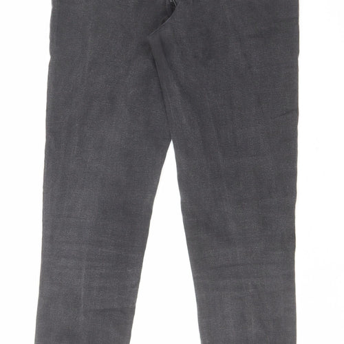 Denim & Co. Womens Grey Cotton Skinny Jeans Size 10 L27 in Regular Zip