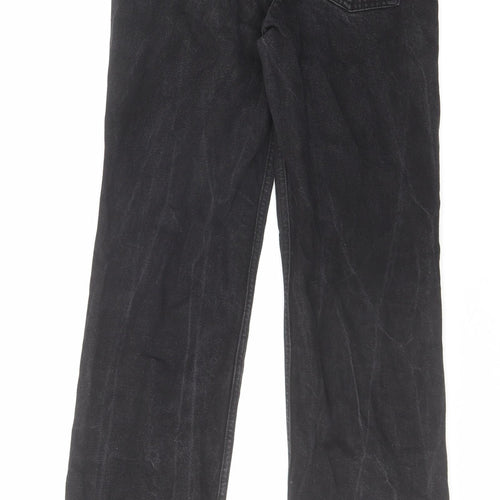 ASOS Womens Black Cotton Straight Jeans Size 26 in L32 in Regular Button