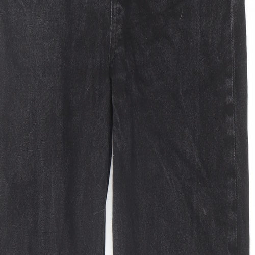 ASOS Womens Black Cotton Straight Jeans Size 26 in L32 in Regular Button