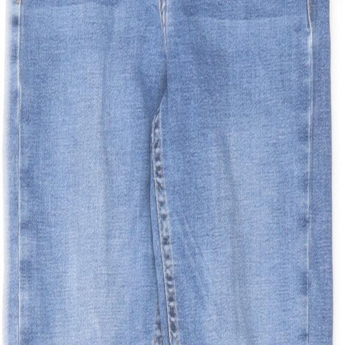 Topshop Womens Blue Cotton Skinny Jeans Size 25 in L32 in Regular Zip