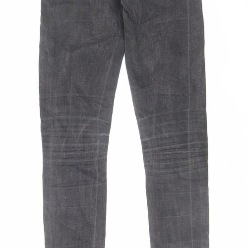 River Island Womens Grey Cotton Skinny Jeans Size 6 L29 in Regular Zip