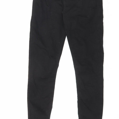 Topshop Womens Black Cotton Skinny Jeans Size 28 in L32 in Regular Zip
