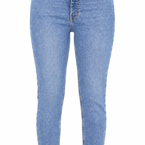 Topshop Womens Blue Cotton Skinny Jeans Size 26 in L30 in Regular Zip