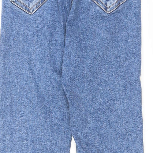 Topshop Womens Blue Cotton Skinny Jeans Size 26 in L30 in Regular Zip