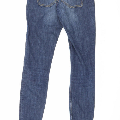 Monki Womens Blue Cotton Skinny Jeans Size 26 in L35.5 in Regular Zip