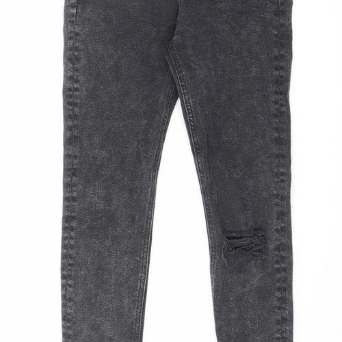 Denim & Co. Womens Black Cotton Skinny Jeans Size 8 L28 in Regular Zip