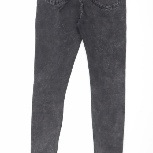 Denim & Co. Womens Black Cotton Skinny Jeans Size 8 L28 in Regular Zip