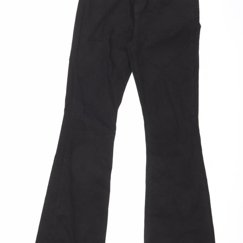 River Island Womens Black Cotton Bootcut Jeans Size 10 L31 in Regular Zip