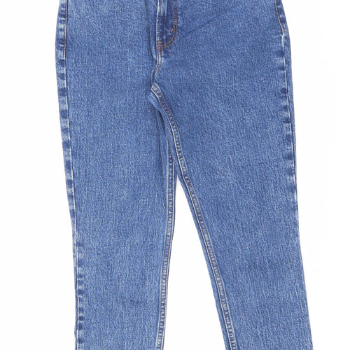 Abercrombie & Fitch Womens Blue Cotton Skinny Jeans Size 26 in L24.5 in Regular Zip - Raw Hem