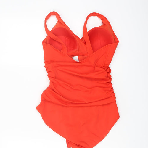 Boden Womens Red Polyamide One Piece Size 12 - Rouched