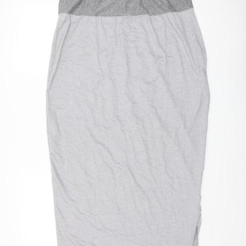 Missguided Womens Grey Polyester Straight & Pencil Skirt Size 18