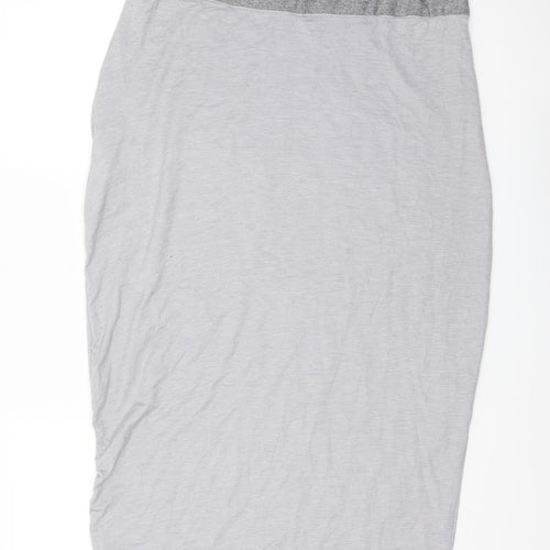 Missguided Womens Grey Polyester Straight & Pencil Skirt Size 18