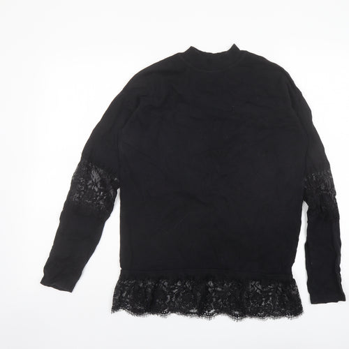 NEXT Womens Black Mock Neck Camel Pullover Jumper Size 10