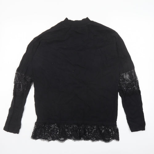NEXT Womens Black Mock Neck Camel Pullover Jumper Size 10