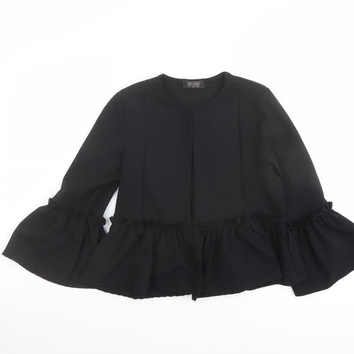 Girls On Film Womens Black Jacket Size 8 - Open