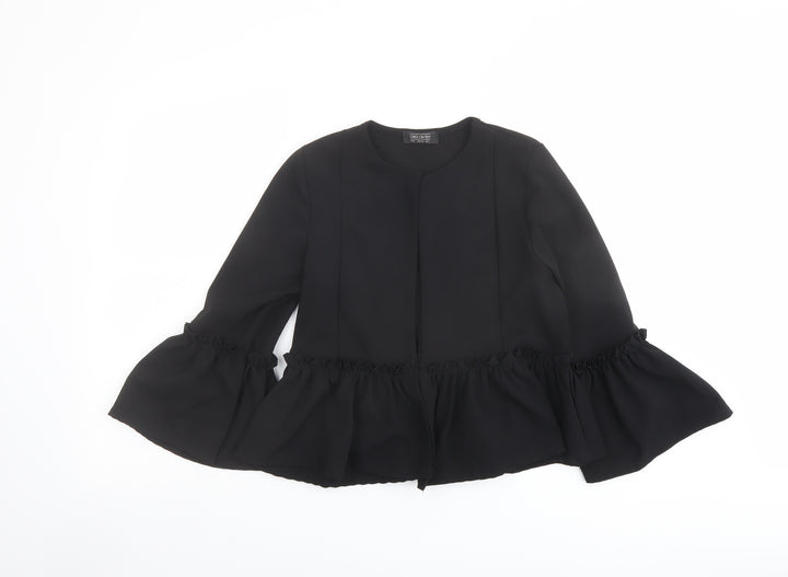 Girls On Film Womens Black Jacket Size 8 - Open