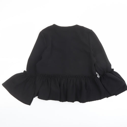 Girls On Film Womens Black Jacket Size 8 - Open
