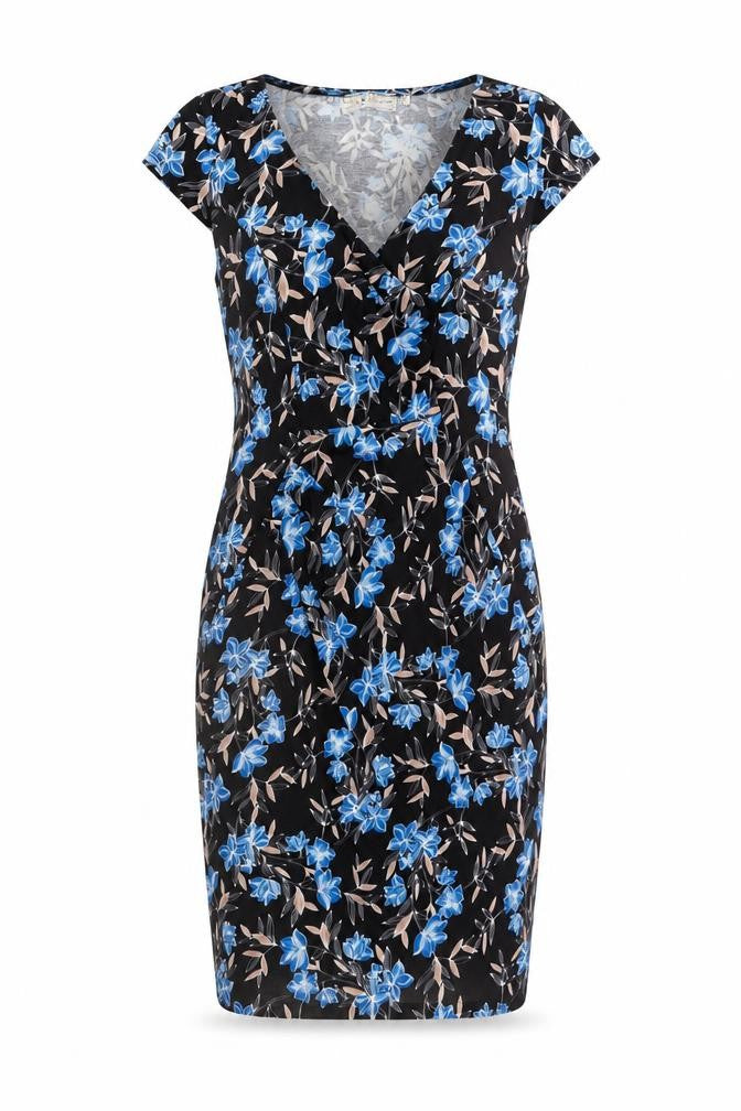 Dorothy Perkins Womens Multicoloured Floral Polyester Pencil Dress Size 12 V-Neck Pullover