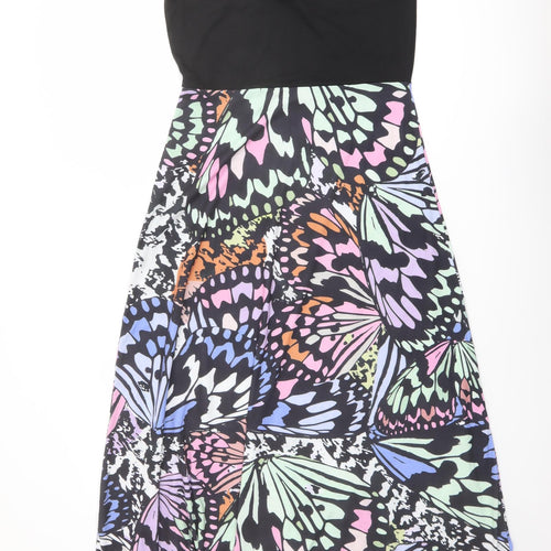 Lipsy Womens Multicoloured Geometric Polyester Maxi Size 14 Sweetheart Pullover - Butterfly Print